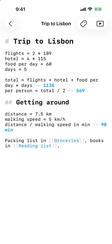 Napkin – Notes & Calc screenshot 2 of 5