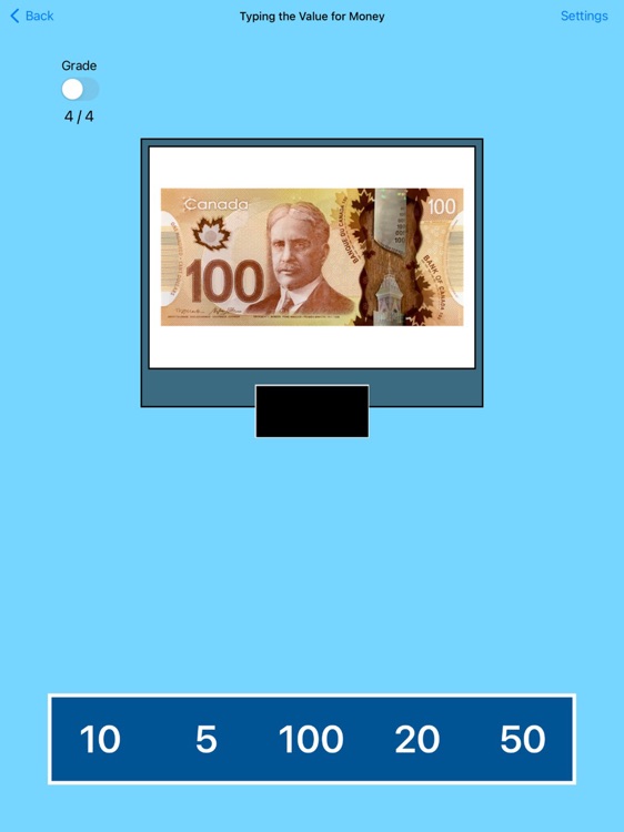 Typing Value Money CAD