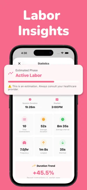 Contraction Timer - Veya screenshot 2