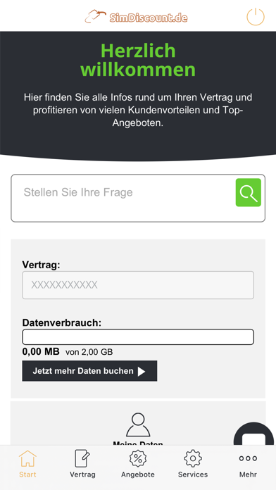 Screenshot #1 pour SimDiscount.de Servicewelt