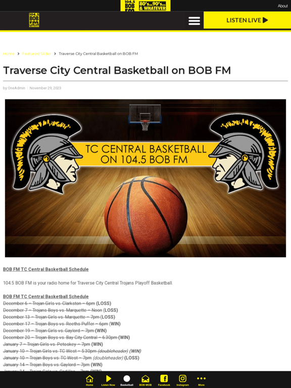 104.5 Bob FM iPad screenshot 3 - Music app