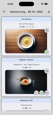 Mensa Menu screenshot
