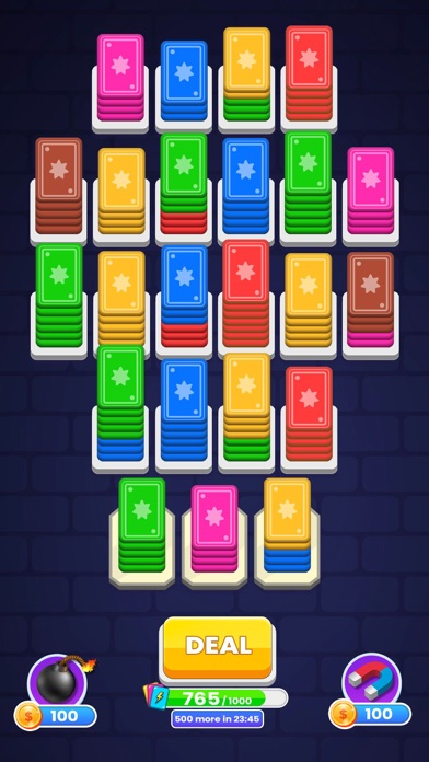 Card Shuffle Sorting Game Screenshot