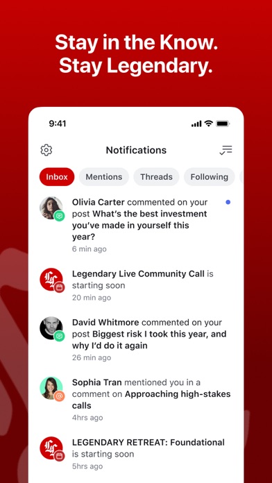 Live Legendary iPhone screenshot 6 - Social Networking app