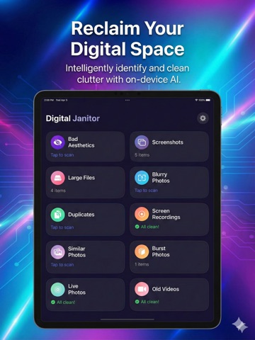 DigitalJanitor iPad screenshot