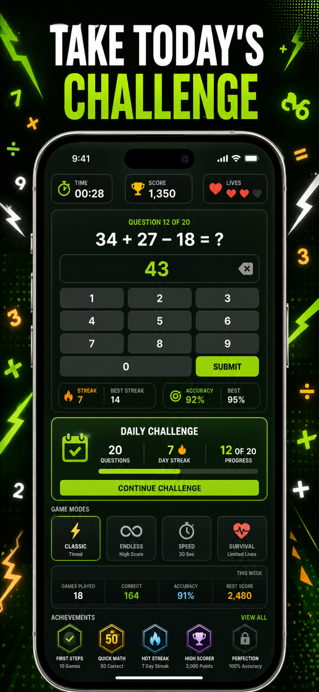 Math Workout: Brain Games screenshot 4