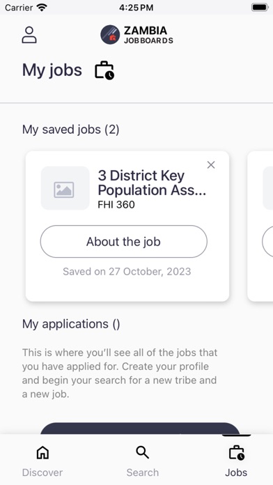 Zambia Job Boards Screenshot