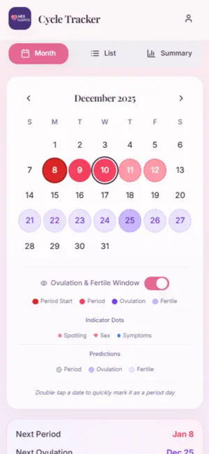 HER EndoPCOS screenshot 2