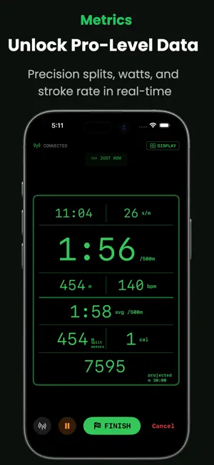 SplitRowr: Rowing Erg Monitor screenshot 2