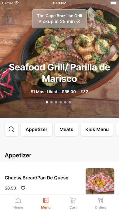 The Cape Brazilian Grill iPhone screenshot 2 - Food & Drink app