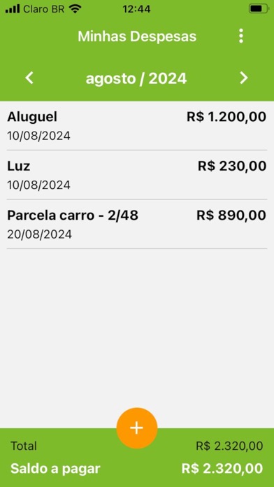 Screenshot #2 pour Minhas Despesas App