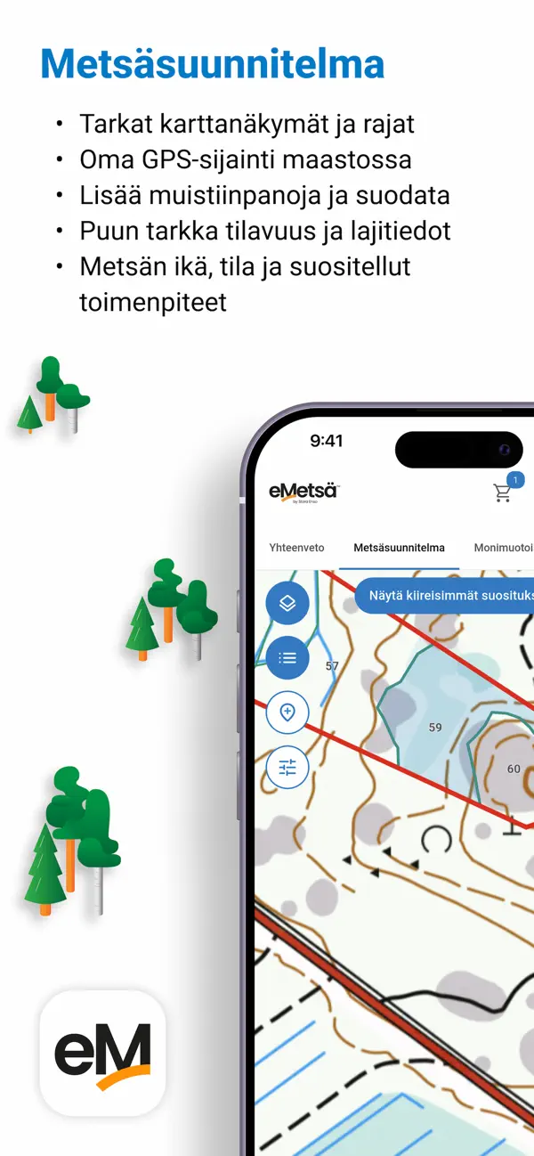 Screenshot #1 pour eMetsä Mobiili