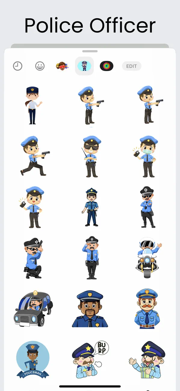 Screenshot #3 pour Police Officers Stickers