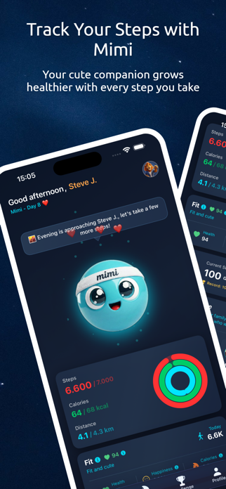 Cute Mimi - Step Tracker Screenshot 1 of 8