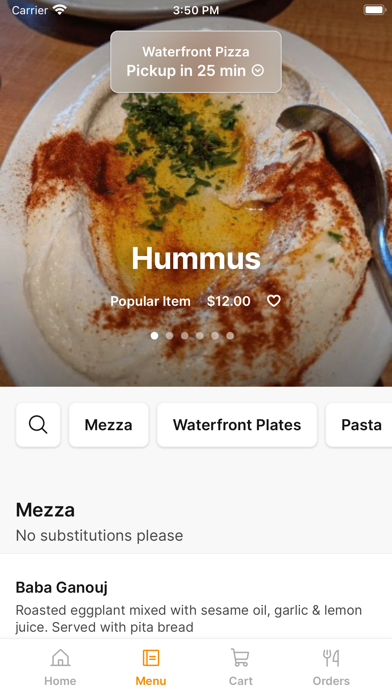 Waterfront Pizza To Go iPhone screenshot 2 - Food & Drink app