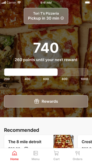Tori T's Pizzeria iPhone screenshot 1 - Food & Drink app