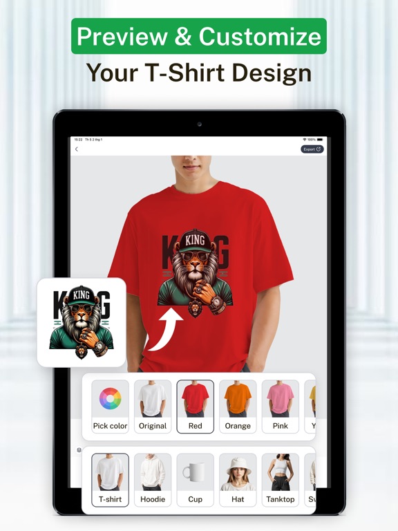 T Shirt Designer AI Design iPad screenshot 2 - Graphics & Design app