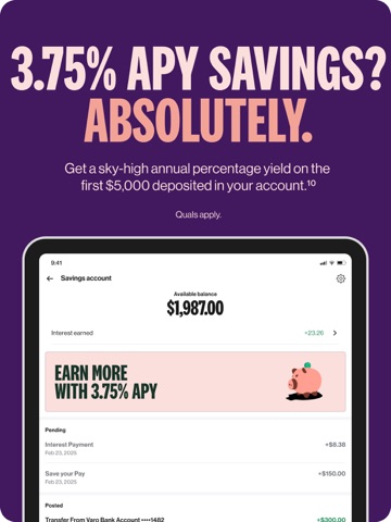 Varo Bank: Online Banking iPad screenshot