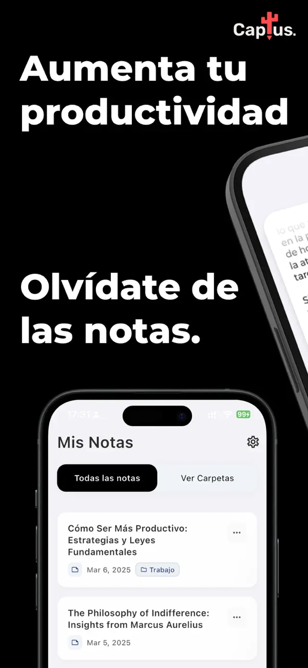 Screenshot #1 pour Captus - Asistente de Notas IA