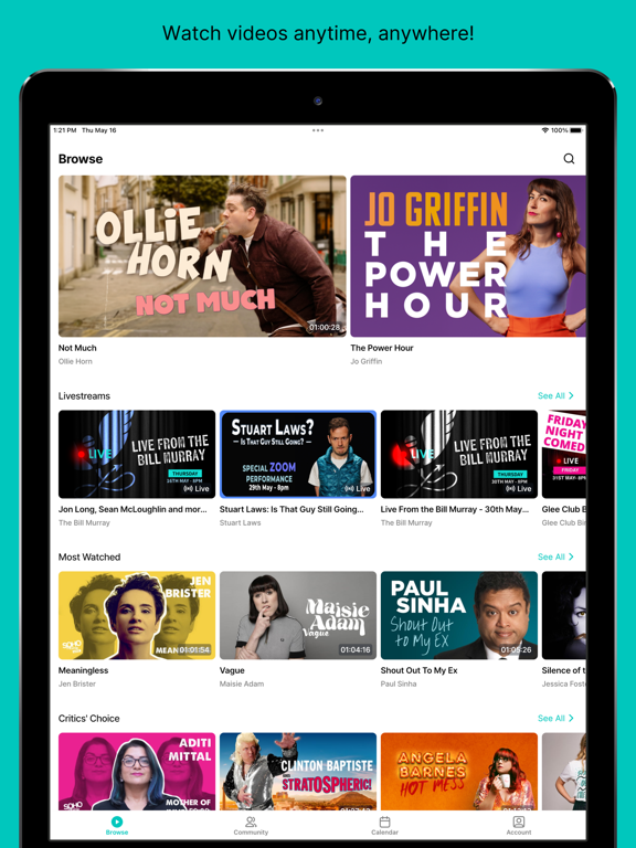 Screenshot #4 pour NextUp - Watch Stand-Up Comedy