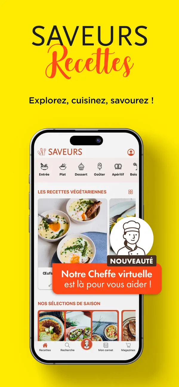 Screenshot #1 pour Saveurs : Recettes de cuisine