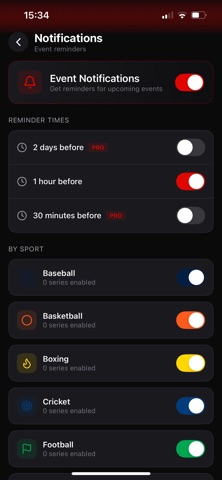 Sportsfan - Sports Calendar screenshot