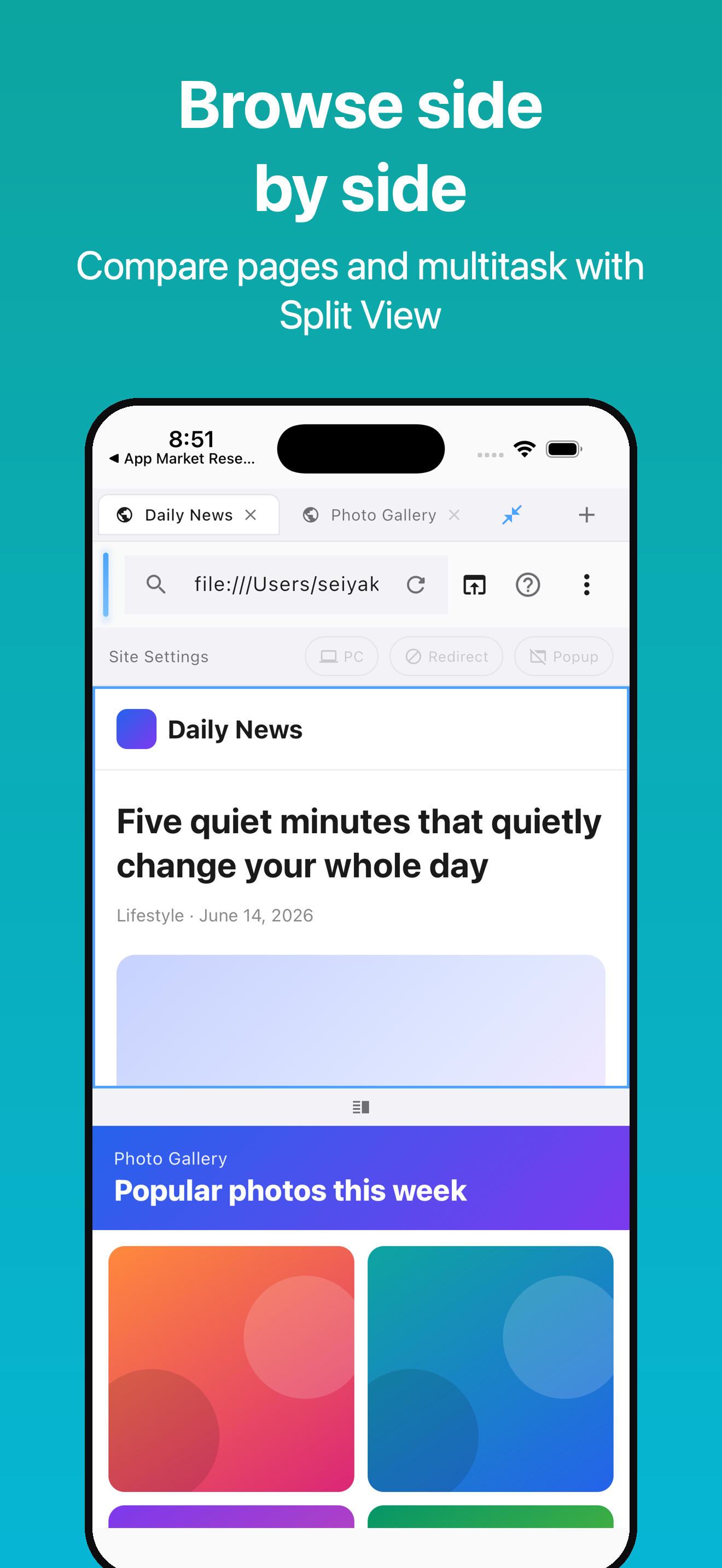Side Browser: Content Hub