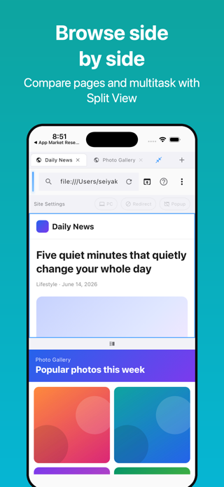Side Browser: Content Hub Screenshot 4 of 7
