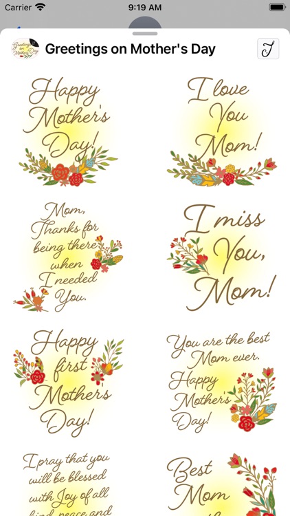 Greetings on Mother's Day