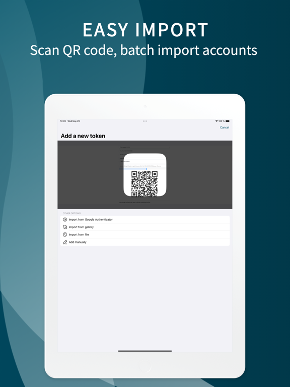 Authenticator App - OTP & 2FA iPad screenshot 5 - Utilities app