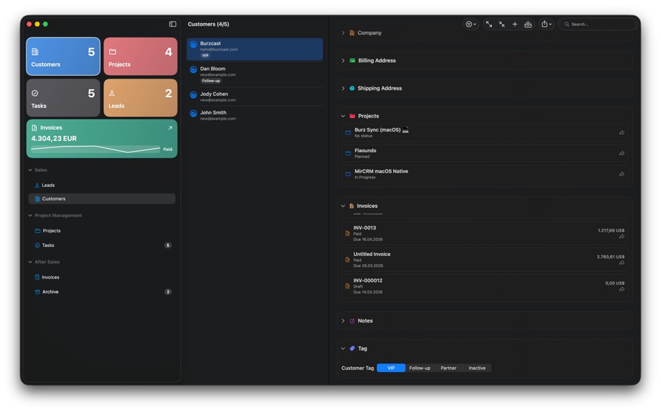 #2. MirCRM (macOS) Von: Burzcast SRL