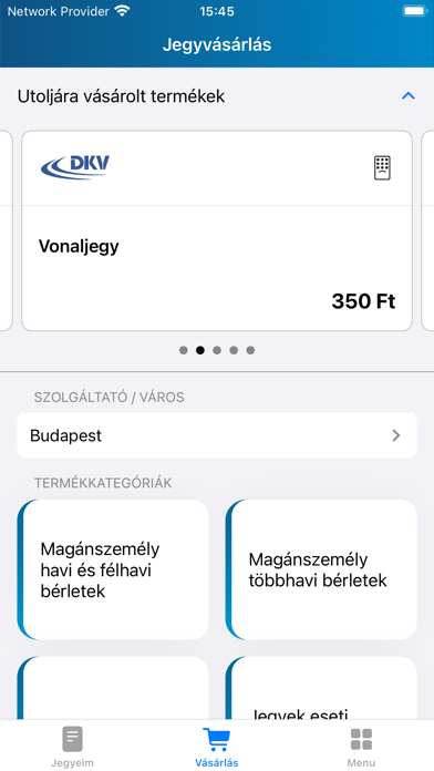 Screenshot #1 pour Közlekedési Mobiljegy