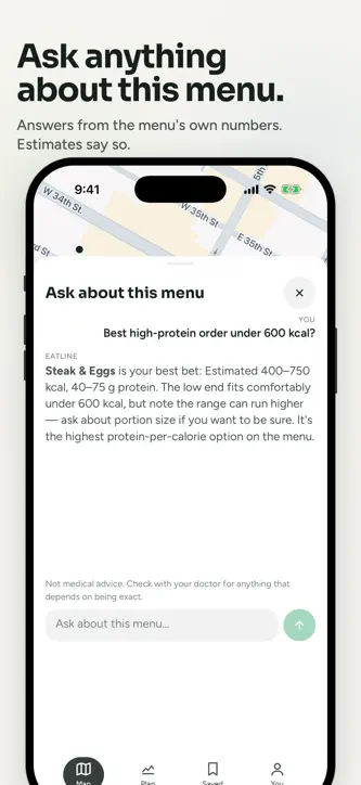 Eatline: Restaurant Macros screenshot 5
