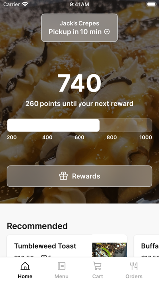 Jack’s Crepes iPhone screenshot 1 - Food & Drink app