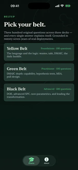 BeltUp: Lean Six Sigma Prep screenshot 1