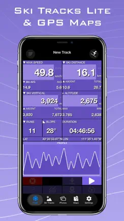 Ski Tracks Lite & GPS Maps iPhone image 1