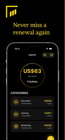 Track Subscriptions - Subtio Screenshot 1 of 5