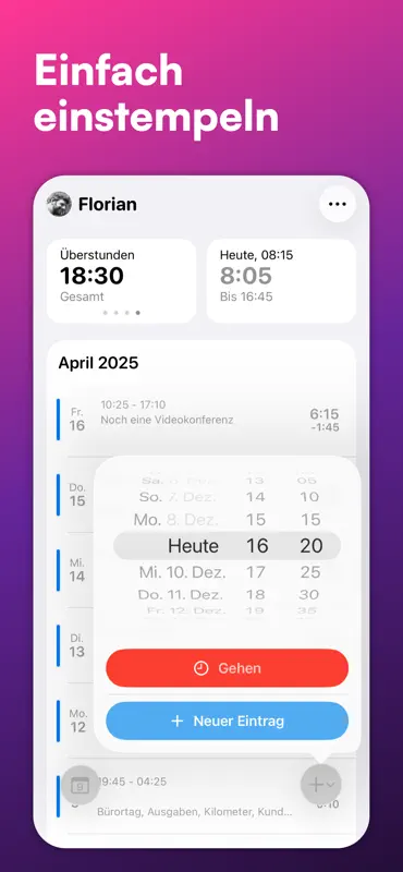 WorkTimes Arbeitszeiterfassung screenshot 2 of 9