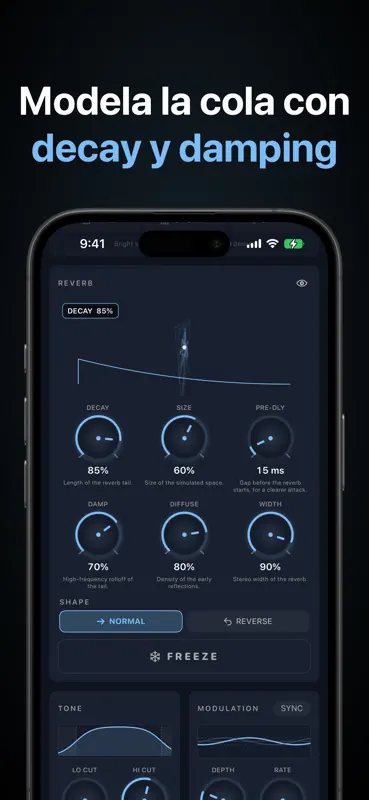 Reverie: AUv3 Plate Reverb screenshot 4 of 7