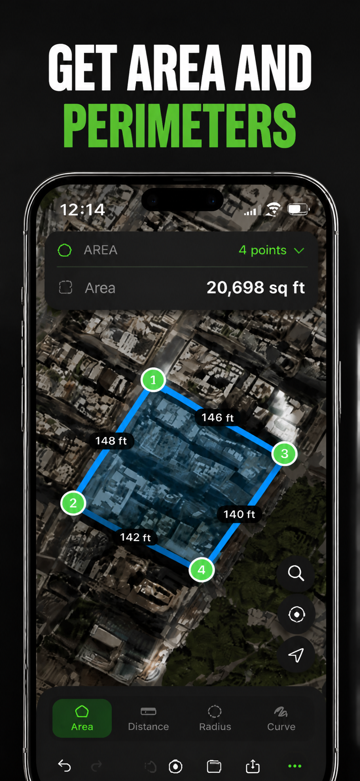 Fields Area Measure GPS Map screenshot 2