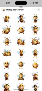 Happy Bee Stickers screenshot #1 for iPhone