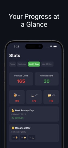 Pushup Debt - Track Bad Habits Screenshot 3 of 5