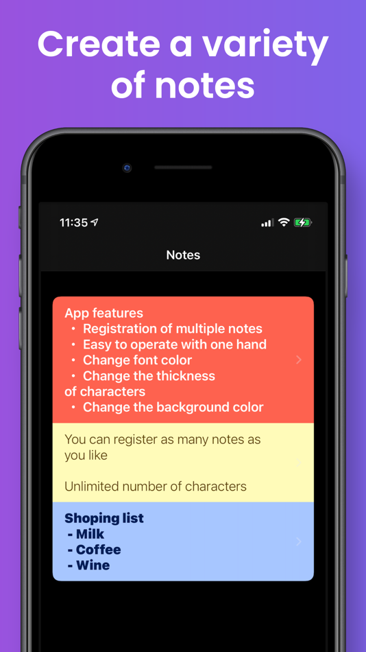 #3. Sticky Color Notes Widget (iOS) بواسطة: Osawa Shunsuke