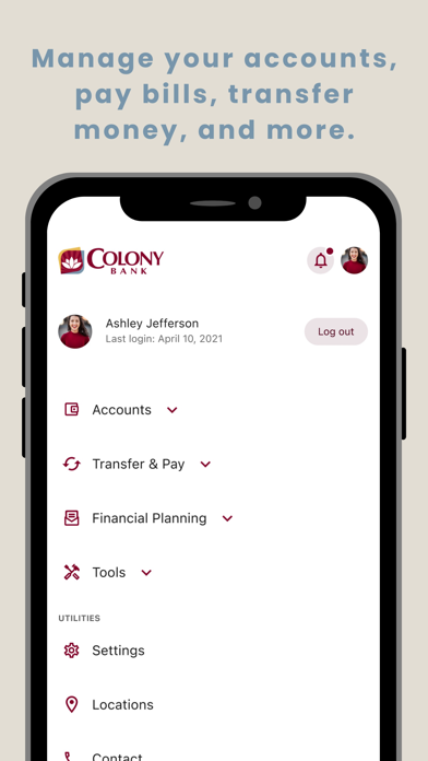 Colony Bank Mobile Banking iPhone screenshot 6 - Finance app