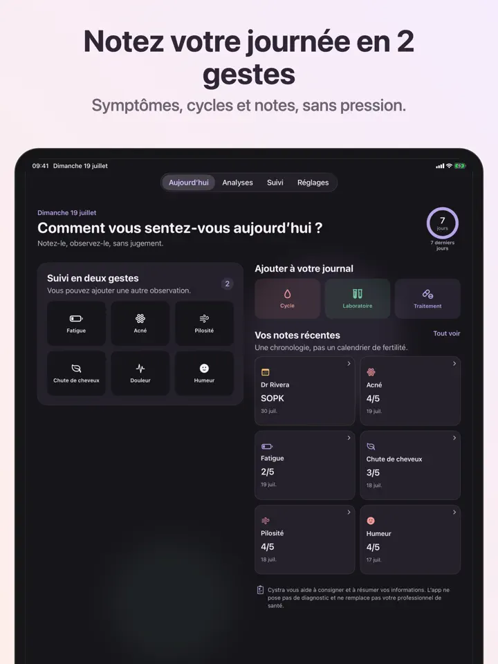 Cystra sur iPad : capture d’écran 2 sur 7