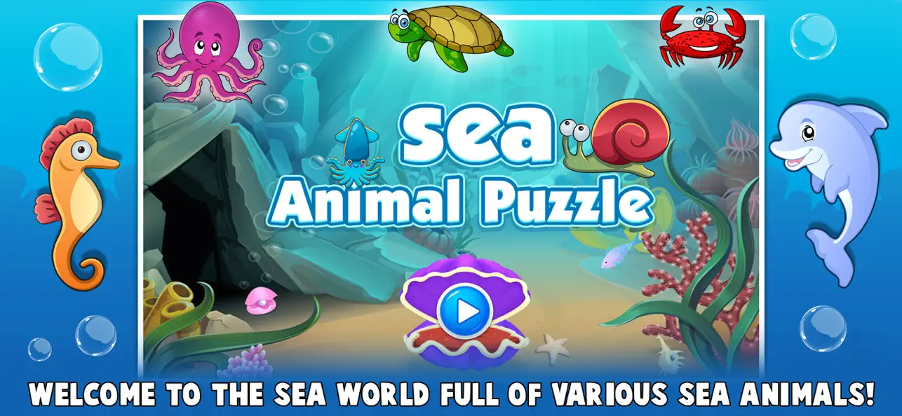 Screenshot #1 pour My Sea Animals Puzzle Games