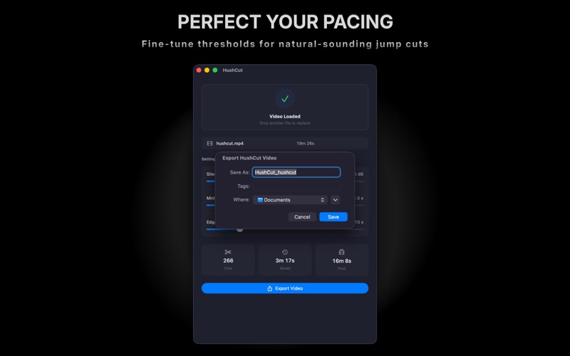 HushCut: Auto Silence Remover screenshot