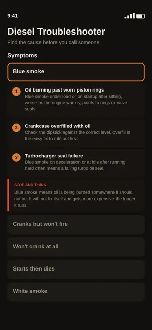 Diesel Engine Troubleshooter screenshot 4