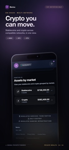 Bennu: Accounts & crypto iPhone screenshot