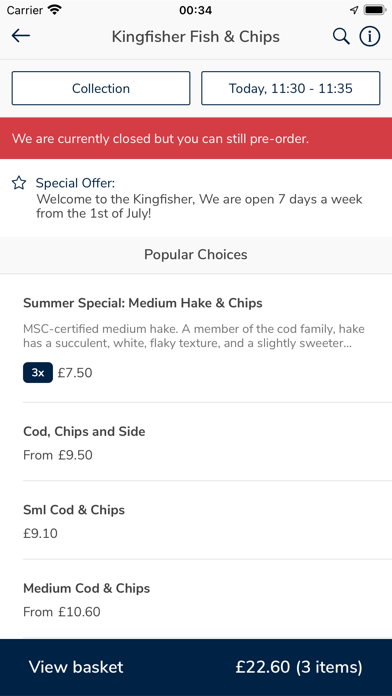 Kingfisher Fish & Chips Screenshot